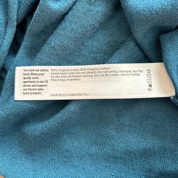 Eileen Fisher Linen Cotton Cropped Cardigan in Cascade size 1X. NWT - Picture 11 of 11